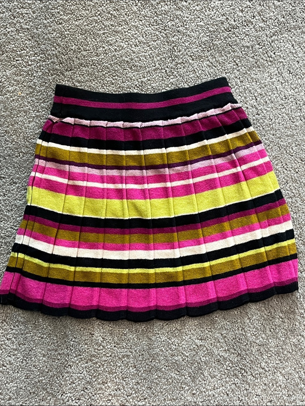 EUC Missoni Striped Knit Toddler Girl Skirt in Fuchsia, Green, Pink, Black 2T-3T - Picture 4 of 5